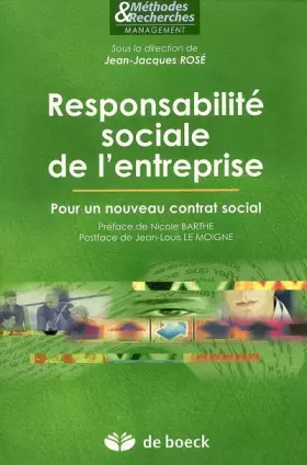 Couverture du produit · Responsabilité sociale dans l'entreprise : Pour un nouveau contrat social