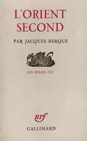 Couverture du produit · L'orient second