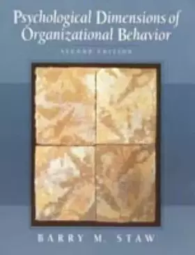 Couverture du produit · Psychological Dimensions of Organizational Behavior (2nd Edition)