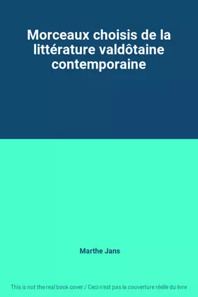 Couverture du produit · Morceaux choisis de la littérature valdôtaine contemporaine