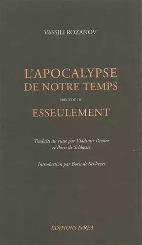 Couverture du produit · L'apocalypse de notre temps