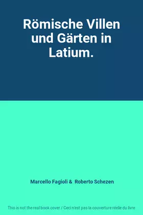 Couverture du produit · Römische Villen und Gärten in Latium.