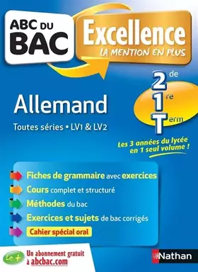 Couverture du produit · ABC du BAC Excellence Allemand 2de.1re.Term