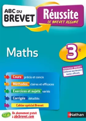 Couverture du produit · Maths 3e - ABC du Brevet Réussite - Brevet 2022 - Cours, Méthode, Exercices