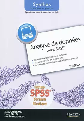 Couverture du produit · Analyse de données avec SPSS, 2e édition + logiciel SPSS version étudiante pour Windows