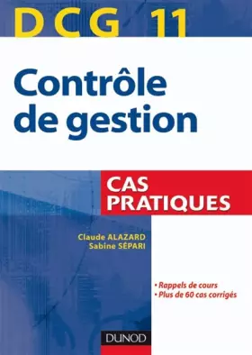 Couverture du produit · Contrôle de gestion, DCG 11 : Cas pratiques