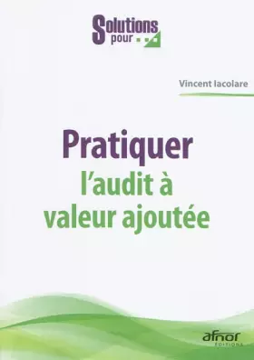 Couverture du produit · Pratiquer l'audit à valeur ajoutée