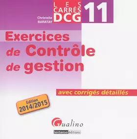 Couverture du produit · DCG 11 Exercices de contrôle de gestion : Avec corrigés détaillés