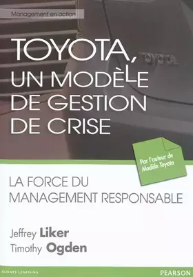 Couverture du produit · Toyota, un modèle de gestion de crise: La force du management responsable