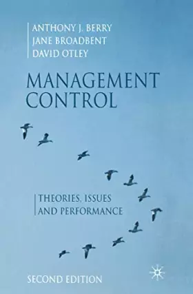 Couverture du produit · Management Control: Theories, Issues and Performance