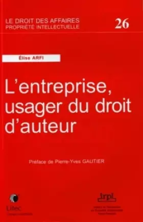 Couverture du produit · L'entreprise, usager du droit d'auteur
