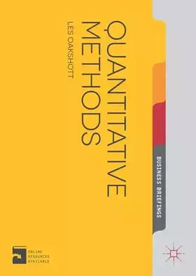 Couverture du produit · Quantitative Methods (Macmillan Business Briefing, 5)