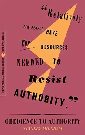 Couverture du produit · Obedience to Authority: An Experimental View (The Resistance Library)