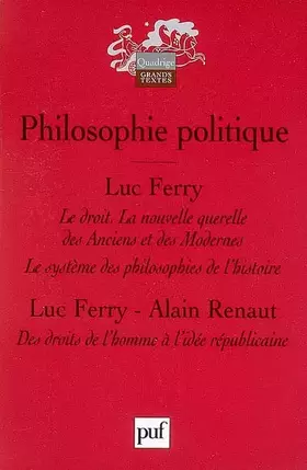 Couverture du produit · Philosophie politique