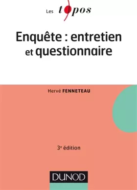 Couverture du produit · Enquête : entretien et questionnaire - 3e édition