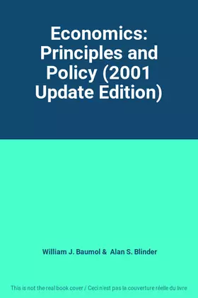 Couverture du produit · Economics: Principles and Policy (2001 Update Edition)
