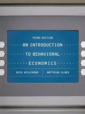Couverture du produit · An Introduction to Behavioral Economics