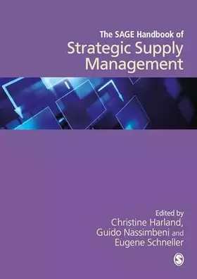 Couverture du produit · The SAGE Handbook of Strategic Supply Management