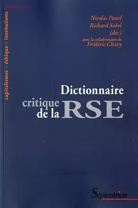 Couverture du produit · Dictionnaire critique de la RSE