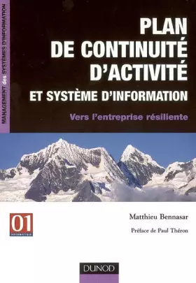 Couverture du produit · Plan de continuité d'activité et système d'information : Vers l'entreprise résiliente