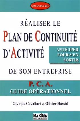 Couverture du produit · Réaliser le plan de continuité d'activité de son entreprise: De son entreprise
