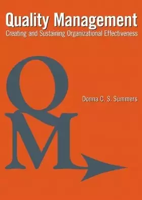 Couverture du produit · Quality Management: Creating and Sustaining Organizational Effectiveness