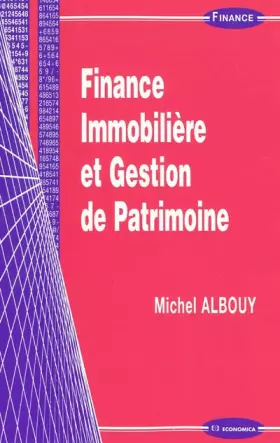 Couverture du produit · Finance immobilière et gestion de patrimoine