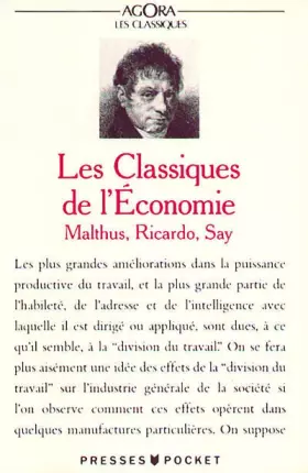 Couverture du produit · Les Classiques de l'économie : Malthus, Ricardo, Say