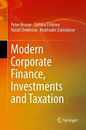 Couverture du produit · Modern Corporate Finance, Investments and Taxation