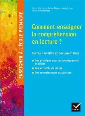 Couverture du produit · Enseigner à l'école primaire - Comment enseigner la compréhension ?