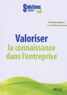 Couverture du produit · Valoriser la connaissance dans l'entreprise