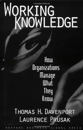Couverture du produit · Working Knowledge: How Organizations Manage What They Know