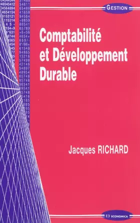 Couverture du produit · Comptabilite et Developpement Durable