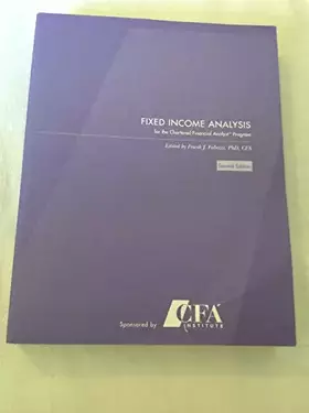 Couverture du produit · Fixed Income Analysis for the Chartered Financial Analyst Program
