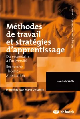 Couverture du produit · Méthodes de travail et stratégies d'apprentissage: Du secondaire à l'université