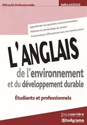 Couverture du produit · L'anglais de l'environnement et du développement durable