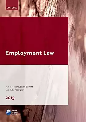 Couverture du produit · Employment Law 2015 (Blackstone Legal Practice Course Guide)
