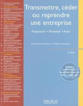 Couverture du produit · Transmettre, céder ou reprendre une entreprise : Préparation, modalités, aides