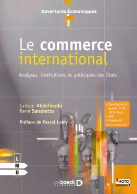 Couverture du produit · Le commerce international: Analyses, institutions et politiques des États
