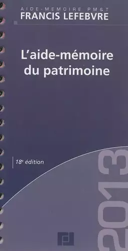 Couverture du produit · L'aide-mémoire du patrimoine