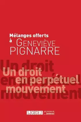 Couverture du produit · MELANGES EN L'HONNEUR DE GENEVIEVE PIGNARRE
