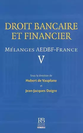 Couverture du produit · Droit bancaire et financier