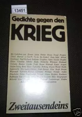 Couverture du produit · Gedichte gegen den Krieg (Zweitausendeins)