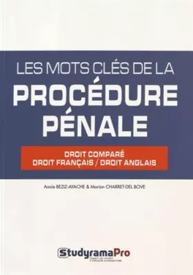 Couverture du produit · Les mots clés de la procédure pénale
