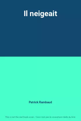 Couverture du produit · Il neigeait