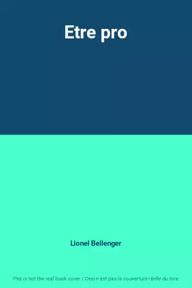 Couverture du produit · Etre pro