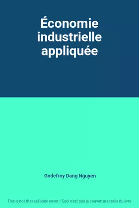 Couverture du produit · Économie industrielle appliquée