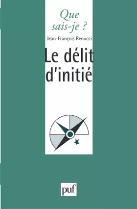 Couverture du produit · Le délit d'initié