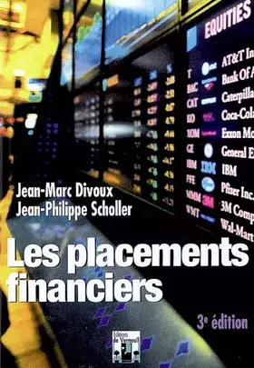 Couverture du produit · Les placements financiers