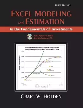 Couverture du produit · Excel Modeling and Estimation in the Fundamentals of Investments (3rd Edition) (Prentice Hall Series in Finance)